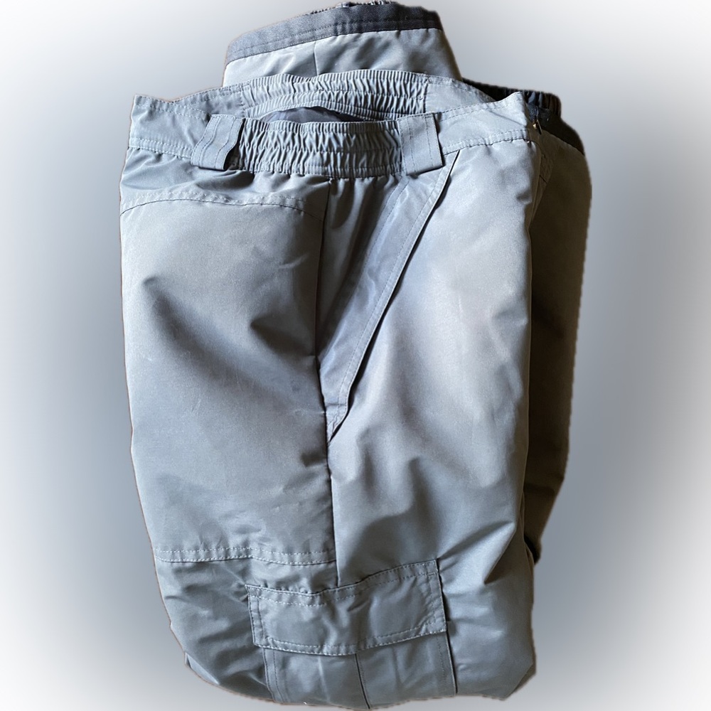 Sportscaster Athletic Gray Ski Sledding Warm Pants Windbreakers